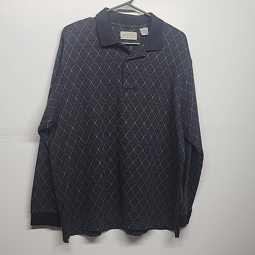 Crossings vintage XL gray, soft & cozy, long sleeve grandpa sweater.